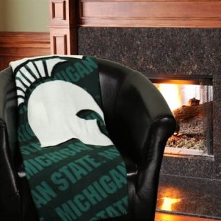 Michigan State Spartans 50 x 60 Mark Fleece Throw Blanket   Green