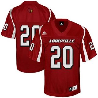 adidas Louisville Cardinals #20 Red Replica Football Jersey