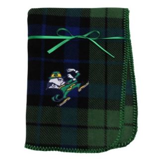 Notre Dame Fighting Irish Baby Blanket   Green/Navy Blue