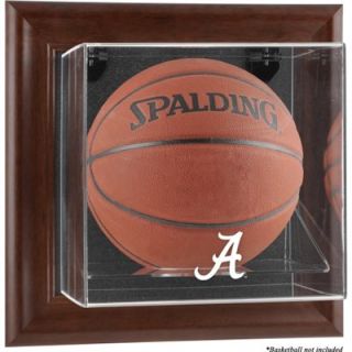 Alabama Crimson Tide Brown Framed Wall Mountable Basketball Display Case