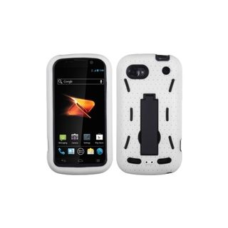 ASMYNA Black/ White Symbiosis Stand Case for ZTE N861 Warp Sequent Eforcity Cases & Holders