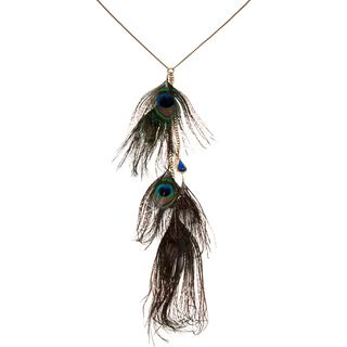 Betsey Johnson Peacock Feather Fashion Y Necklace Betsey Johnson Fashion Necklaces