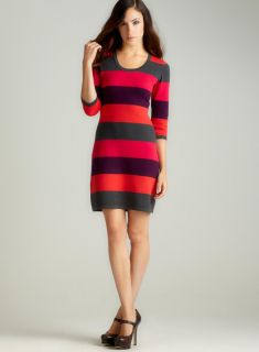 Calvin Klein Striped Sweater Dress Calvin Klein Casual Dresses