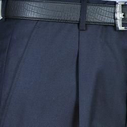 Men's Navy Blue Single Pleat Pants Dress Pants