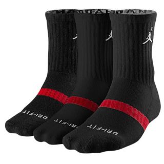 Jordan Dri Fit Crew Sock 3 Pack   Basketball   Accessories   Black/Matte Silver