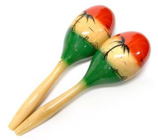 Latin Groove Deluxe Large Tri Color Maracas Musical Instruments