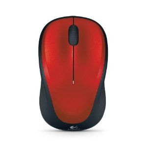 Logitech M235 Mouse   Optical   Wireless   Red   Radio Frequency   USB Computers & Accessories