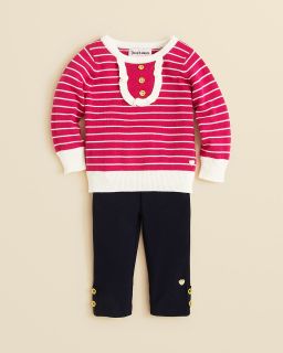Juicy Couture Infant Girls' Striped Bib Sweater & Legging Set   Sizes 3 24 Months's