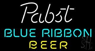 Pabst Blue Ribbon Beer Beer Outdoor Neon Sign 20" Tall x 37" Wide x 3.5" Deep