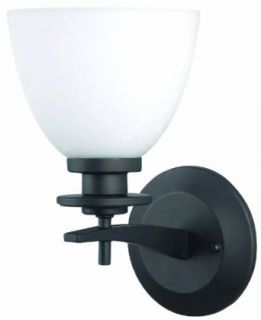 Canarm IWF256A01ORB New Yorker 1 Light Wall Mount Fixture, Flat Opal Glass and Oil Rubbed Bronze