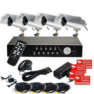 VideoSecu 4 Channel H.264 Real Time CCTV Security Camera Network DVR System with 4 CCD Home Security Cameras 420TVL 24 IR Leds for Night Vision, 4 of 50 Feet Video Extension Cables, 1 of 4 Channel Power Supply, 1of 2000GB Hard Drive WB4 Camera & Photo
