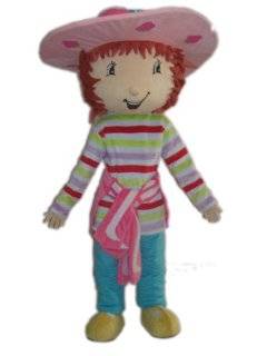 Strawberry Party Mascot Character Plush Girl Adult Halloween Shortcake Costume  Character Costumes For Adults  Sports & Outdoors