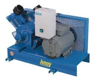 Jenny Compressors GT5B B 460/3 5 HP 80 Gallon Tank 3 Phase 460 Volt, 900 Pump RPM Two Stage Electric Base Plate Mounted Air Compressor