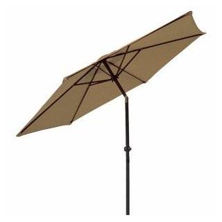 8 Ft Sunshade Aluminum Outdoor Patio Umbrella Crank Tilt 8' Tan Market Beach Garden Patio, Lawn & Garden