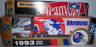 Denver Broncos 1993 Ford Aeromax Tractor Trailer NFL Diecast Matchbox Truck Car Collectible  Sports Fan Toy Vehicles  Sports & Outdoors