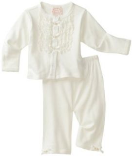 Biscotti Baby Girls Newborn Victorian Rose Top And Pant Set, Ivory, 3 Months Clothing