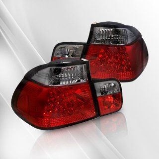 BMW 323i 325i 328i 330i M3 (E46) 4DR 99 00 01 LED Tail Lights ~ pair set (Smoke/Red) Automotive