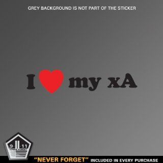 (2x) 5" I Love my xA Scion Vinyl Logo Sticker Vinyl Decals Automotive