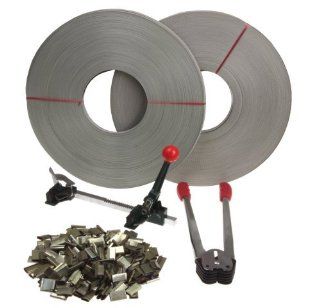 Anytime Tools Complete Packaging STRAPPING TOOL KIT + 400 Seals + 2 Banding Rolls 345 ft. Supply