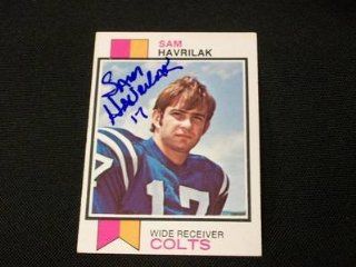 Sam Havrilak Baltimore Colts Bucknell Autograph Signed 1973 Topps Card #347 K Sports Collectibles