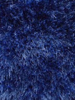 Royal Blue Shag Rug Afro Design   7 Ft. 8 In. X 10 Ft. 6 In.   Machine Made Rugs