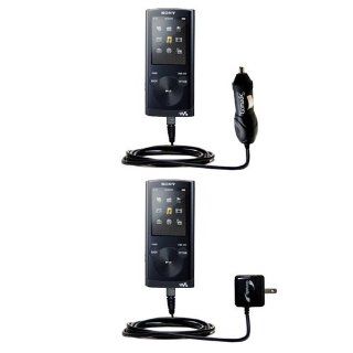 Gomadic Car and Wall Charger Essential Kit for the Sony Walkman NWZ E354   Includes both AC Wall and DC Car Charging Options with TipExchange  Players & Accessories