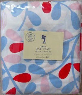 Pottery Barn Kids Abby Colorful Blue Red Petals Duvet Cover   FULL   QUEEN   Childrens Duvet Covers