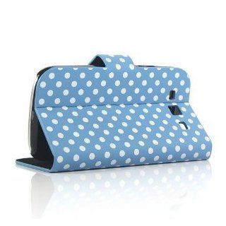 Best2buy365 Diary Style Polka Dots PU Leather Flip Case Cover for Samsung Galaxy S3 i9300 S III blue +Touch Stylus Pen(Random color) Cell Phones & Accessories