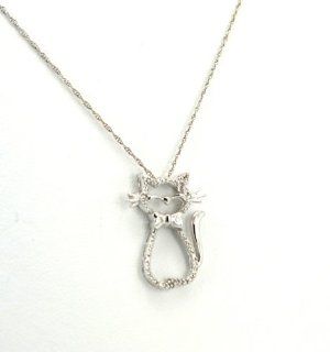 51001575 14K Yellow Gold Diamond Cat Charm Jewelry