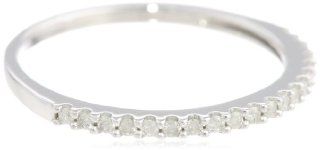10k White Gold Diamond Eternity Ring (0.2 Cttw, G H Color, I3 Clarity), Size 7 Jewelry