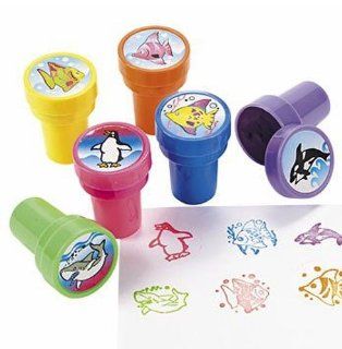 24 "Ocean Life" Stampers Fish, Penguin, Shark Kids Party Favors Toys & Games