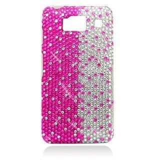 [Buy World] Pink Silver Vertical for Motorola Droid Razr Hd Xt926 (Verizon) Full Diamond Protector Cover Cell Phones & Accessories