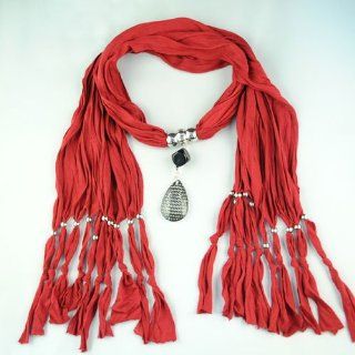 Necklace Scarf, Women Fashion Cotton Pendnt Scarf Necklace, Nl 1222k   Jewelry Chests