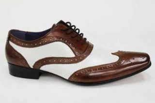 Gucinari Mens Two Tone Brown Oxford Brogues 13 Shoes