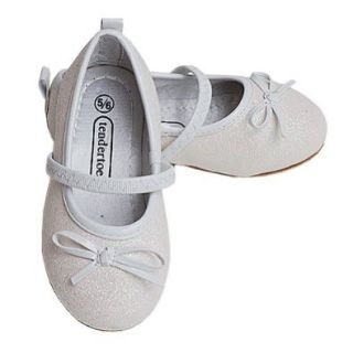 Toddler Girls White Glitter Dress Shoes 7/8 Luna International Shoes