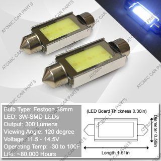 Super Intensity 120� Dome/Map Festoon LED Bulbs (3W)   39mm/1.54in, White (Pair) Automotive
