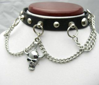 SALE OUT Limited STOCK 2014 model TEN409  HORN SKULL Pendant Metal Chain Leather Choker Collar Necklace Gothic Health & Personal Care