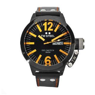 TW Steel Men's CE1028 CEO Canteen Black Leather Dial Watch TW Steel Watches