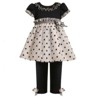Size 2T BNJ 7600R 2 Piece NAVY BLUE WHITE RUFFLE DOT MESH OVERLAY Resort Nautical Spring Summer Party Capri Outfit Set,R27600 Bonnie JeanToddler Girls 2T 4T Clothing