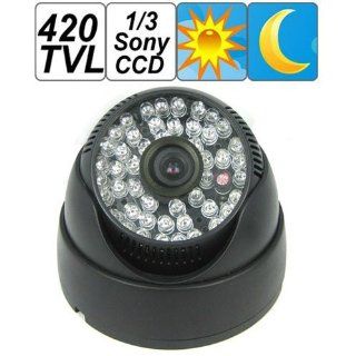 BW� 1/3 Inch Sony CCD IR Night Vision Dome CCTV Security Camera with 48 Pcs IR LEDs, 420 TV Lines, 4mm Lens, Night Vision Function, Indoor Home / Business Security Video Surveillance Used Camera & Photo