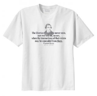 Patrick Henry Quote   The liberties of the people   ThinkerShirtsTM Men's Short Sleeve T Shirt Clothing