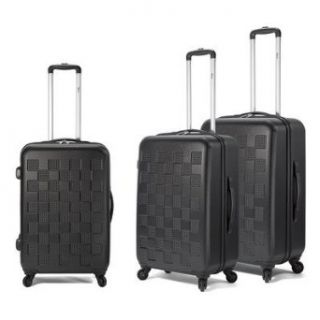 3 Piece Hardsided Spinner Luggage Set Color Black Clothing