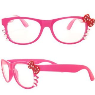 1x "Kitty Kitty" Kids' Fashion Eyeglasses for Kids Ages 3 10   White Frame (Bow Color Varies From Photo) Shoes