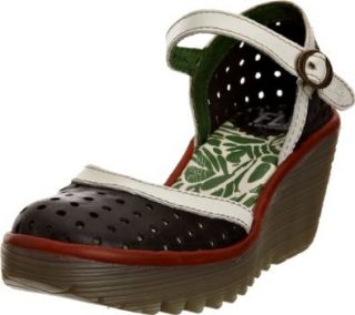 Fly London Women's Black/White/Red Ying 42 B(M) EU Shoes