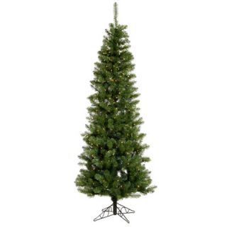 Vickerman Salem Pencil Pine 8 6 Green Artificial Christmas Tree with