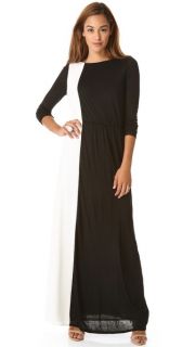 AIR by alice + olivia Cinched Waist Combo Maxi Dress