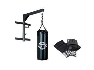 TKO Wall Mount with 40 lb. Heavy Bag and Gloves Boxing Set