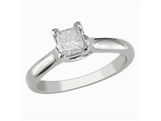 14KW 1/2ctw princess cut diamond ring, G H I1 I2