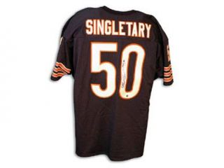 Mike Singletary Signed Chicago Bears Blue Throwback Jersey   HOF 98