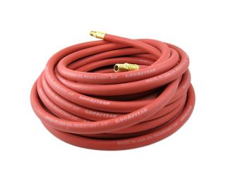 Goodyear Heavy Duty Rubber 3/8 Inch x 100 Ft All Weather Rubber Air Hose, 1/4 Inch NPT Fitting, Red